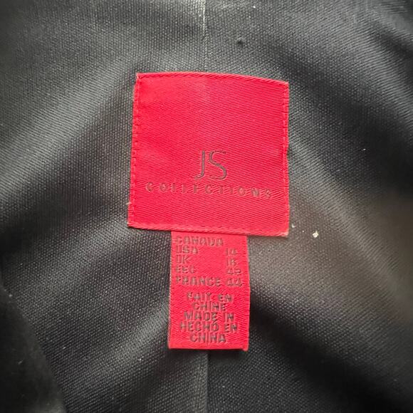 JS COLLECTIONS Vintage 90's Black Velvet Victorian Castlecore  Jacket 14/Med. - Picture 5 of 11